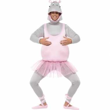 Ballerina nijlpaard carnavalskleding voor volwassenen