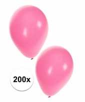 200 lichtroze dekoratie ballonnen