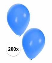 Blauwe carnaval ballonnen 200 st