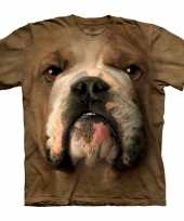 Bruin honden t-shirt bulldog