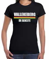 Carnaval vallekeberg de gekste t-shirt zwart voor dames