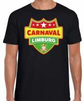Carnaval verkleed t-shirt limburg zwart voor heren