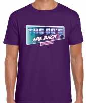 Eighties the 80s are back t-shirt paars voor heren