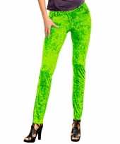 Feestcarnavalskleding jeans legging neon groen