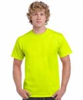 Fel gekleurd neon geel t-shirt