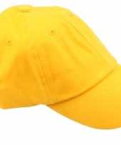 Goud gele baseballcap voor volwassenen