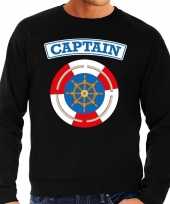 Kapitein captain verkleed sweater zwart voor heren