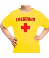 Lifeguard strandwacht verkleed shirt geel kids