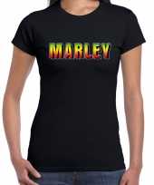 Marley fun tekst t-shirt zwart dames