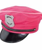Neon roze politie pet verkleed accessoire