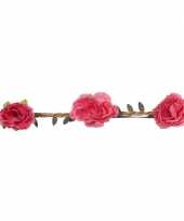 Oud roze rozen festival hippie haarband voor dames