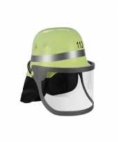 Plastic brandweer helm groene duits