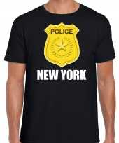 Police politie embleem new york verkleed t-shirt zwart voor heren