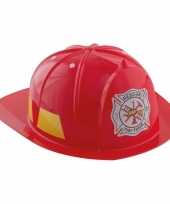 Rode brandweerhelm verkleed accessoire voor kinderen