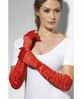 Rode gala handschoenen
