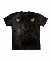 T shirt voor kinderen met de afdruk van een zwarte luipaard