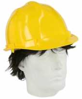 Veiligheidshelm bouwhelm hoofdbescherming geel verstelbaar 55 62 cm